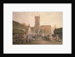 Pigmarket in the Yard of The Fountain Inn, Bedford, 1806 by William Henry Pyne