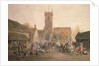 Pigmarket in the Yard of The Fountain Inn, Bedford, 1806 by William Henry Pyne
