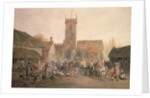 Pigmarket in the Yard of The Fountain Inn, Bedford, 1806 by William Henry Pyne