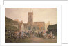 Pigmarket in the Yard of The Fountain Inn, Bedford, 1806 by William Henry Pyne