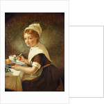 Foundling girl at Christmas Dinner, 1877 by Emma Brownlow