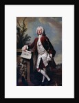 Portrait of Theodore Jacobsen, architect of the Foundling Hospital, shown holding a drawing of the West Front, c.1742 by Thomas Hudson