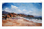 Beach and Mountains, Nerja, 2001 by Christopher Glanville