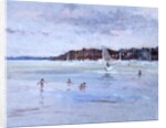 Windsurfer and Bathers by Christopher Glanville