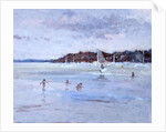 Windsurfer and Bathers by Christopher Glanville