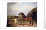 Bay Ascham, a stallion led through a gate to a mare, 1804 by Jacques-Laurent Agasse