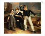 A Group Portrait of Robert, James and Mary Sarah, the three children of James Greenhalgh, 1830 by Ramsay Richard Reinagle