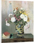 Bouquet of Flowers, Chrysanthemums in a Chinese Vase by Camille Pissarro