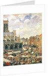 The Market Surrounding the Church of Saint-Jacques, Dieppe, 1901 by Camille Pissarro