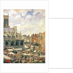 The Market Surrounding the Church of Saint-Jacques, Dieppe, 1901 by Camille Pissarro