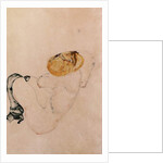 Scared, crouching young girl, 1912 by Egon Schiele