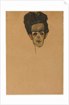 Self portrait, 1910 by Egon Schiele