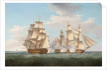 H.M.S. Ethalion in action with the Spanish frigate Thetis off Cape Finisterre, 16th October 1799, 1800 by Thomas Whitcombe