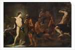 Apollo in the forge of Vulcan by Andrea (circle of) Sacchi