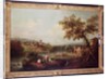 An Extensive River Landscape with a Village by Francesco Zuccarelli