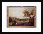 An Extensive River Landscape with a Village by Francesco Zuccarelli