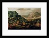 Extensive mountainous landscape by Hans Bol