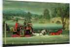 A Royal Mail Coach on a flooded road by James Pollard