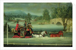 A Royal Mail Coach on a flooded road by James Pollard