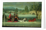 A Royal Mail Coach on a flooded road by James Pollard