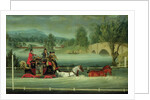 A Royal Mail Coach on a flooded road by James Pollard