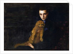 Portrait of Erte with Misha, c. 1915 by Mary Eristoff-Kazak