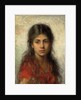 Girl with a Red Shawl, by Alexei Alexevich Harlamoff