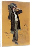 A Study for 'A Parisian Cafe': Gentleman Standing and Jean-Leon Gerome, 1874 by Ilya Efimovich Repin