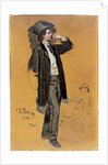 A Study for 'A Parisian Cafe': Gentleman Standing and Jean-Leon Gerome, 1874 by Ilya Efimovich Repin