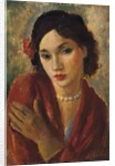 An Elegant Lady with a Pearl Necklace by Vera Rockline