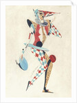 Costume design for a Harlequin by Sergei Vasil'evich Chekhonin