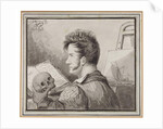 Self-portrait as a Young Man with Skull, by Alexander (1777-1832) Orlowski