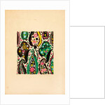 Textile design with flowers and leaves by Sergei Vasil'evich Chekhonin