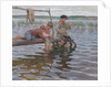 Boys Fishing off a Pier by Nikolai Petrovich Bogdanov-Belsky