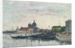 Venice, the Mole at the Entrance to the Grand Canal and the Salute, Evening, 1895 by Eugene Louis Boudin