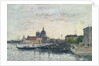 Venice, the Mole at the Entrance to the Grand Canal and the Salute, Evening, 1895 by Eugene Louis Boudin