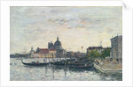Venice, the Mole at the Entrance to the Grand Canal and the Salute, Evening, 1895 by Eugene Louis Boudin