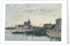 Venice, the Mole at the Entrance to the Grand Canal and the Salute, Evening, 1895 by Eugene Louis Boudin