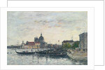 Venice, the Mole at the Entrance to the Grand Canal and the Salute, Evening, 1895 by Eugene Louis Boudin