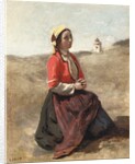 The Breton in Prayer by Jean Baptiste Camille Corot