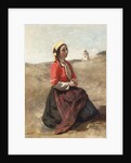 The Breton in Prayer by Jean Baptiste Camille Corot
