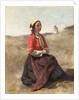 The Breton in Prayer by Jean Baptiste Camille Corot