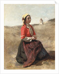 The Breton in Prayer by Jean Baptiste Camille Corot
