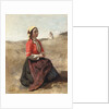 The Breton in Prayer by Jean Baptiste Camille Corot