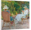 Maria and Elisabeth van Rysselberghe Knitting in the Garden, c.1912 by Theo van Rysselberghe