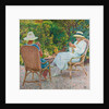 Maria and Elisabeth van Rysselberghe Knitting in the Garden, c.1912 by Theo van Rysselberghe