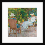 Maria and Elisabeth van Rysselberghe Knitting in the Garden, c.1912 by Theo van Rysselberghe
