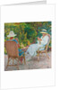 Maria and Elisabeth van Rysselberghe Knitting in the Garden, c.1912 by Theo van Rysselberghe