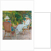 Maria and Elisabeth van Rysselberghe Knitting in the Garden, c.1912 by Theo van Rysselberghe