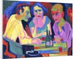 Three People at a Table, 1924 by Hermann Scherer